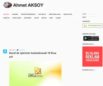 Ahmetaksoy.com.tr(Ahmet AKSOY) Screenshot