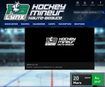 Ahmhaute-Beauce.com(Hockey mineur Haute) Screenshot