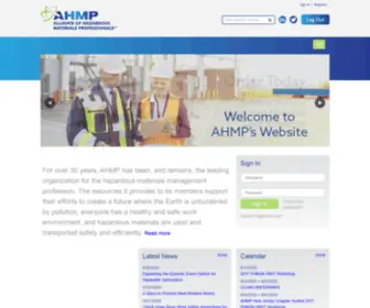 Ahmpnet.org(Alliance of Hazardous Materials Professionals) Screenshot