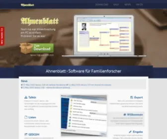 Ahnenblatt.de(Ahnenblatt) Screenshot