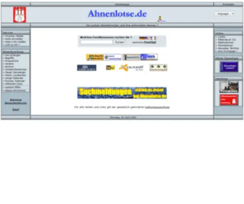 Ahnenlotse.net(Abfrage) Screenshot