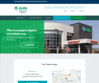 Ahnneighborhood.org(AHN Neighborhood Hospitals) Screenshot