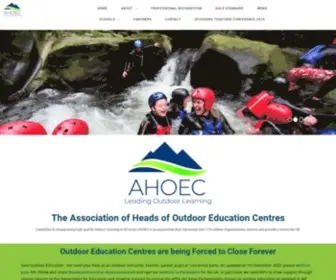 Ahoec.org(Providing high quality outdoor learning experiences) Screenshot