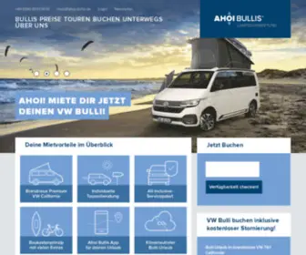 Ahoi-Bullis.com(Ahoi Bullis Camper Vermietung) Screenshot