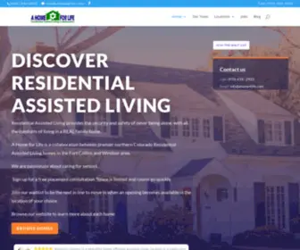 Ahome4Life.com(Residential Assisted Living Homes in Northern Colorado) Screenshot