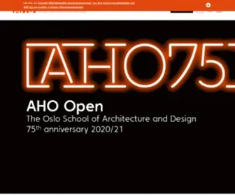 Aho.no(Arkitektur- og designhøgskolen i Oslo (AHO)) Screenshot