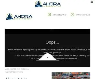 Ahoraconstruction.com(General Contractor) Screenshot