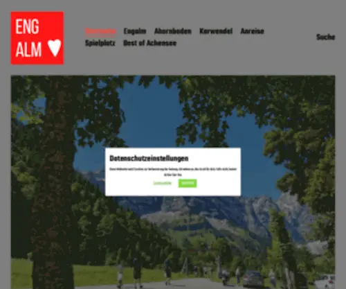 Ahornboden-Engalm.com(Früher Hungeralpe) Screenshot
