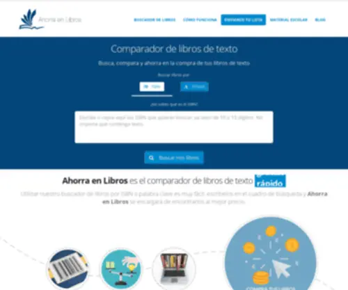 Ahorraenlibros.com(Compara, Busca y Compra LIBROS de Texto) Screenshot