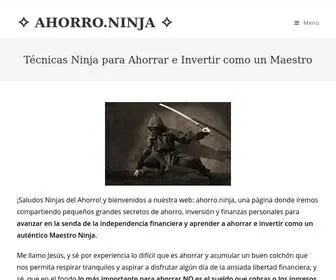 Ahorro.ninja(➤ Técnicas Ninja para Ahorrar e Invertir) Screenshot