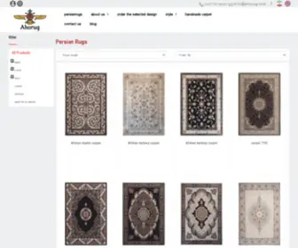 Ahorug.com(Persian rugs and carpets for sale) Screenshot