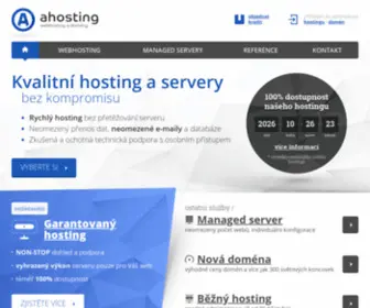 Ahosting.cz(Registrace domén) Screenshot