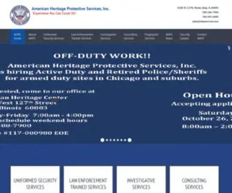 Ahpservices.com(American Heritage Protective Services) Screenshot