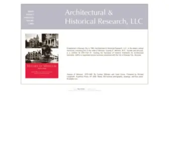 AHR-KC.com(Architectural & Historical Research) Screenshot