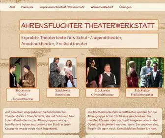 Ahrensfluchter-Theaterwerkstatt.de(Theatertexte f) Screenshot