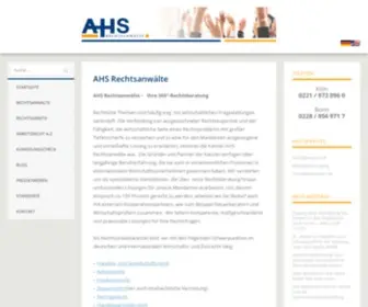 AHS-Kanzlei.de(Startseite) Screenshot