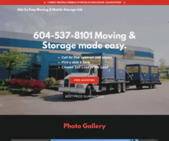 Ahsoeasymobilestorage.ca(Ahh So Easy Mobile Storage Ltd) Screenshot