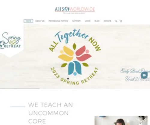 Ahsonline.org(LDS Homeschool & Online School for busy LDS families) Screenshot