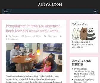 Ahsyan.com(Blog Darina) Screenshot