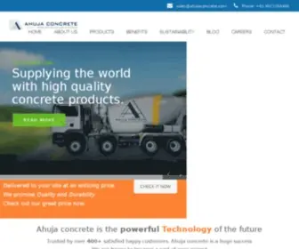 Ahujaconcrete.com(Ready Mix Concrete in Noida) Screenshot