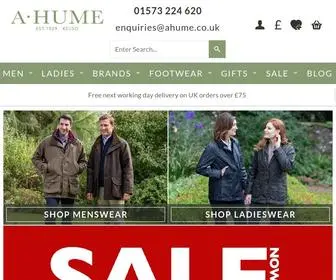 Ahume.co.uk(A Hume) Screenshot