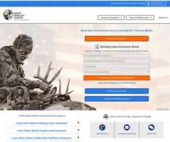 Ahuntinglease.org(Hunting Lease Liability Insurance) Screenshot