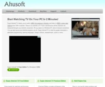 Ahusoft.com(Super Internet TV) Screenshot
