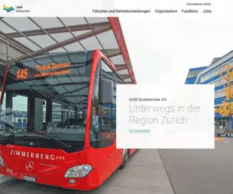 AHW-Bus.ch(AHW Busbetriebe) Screenshot