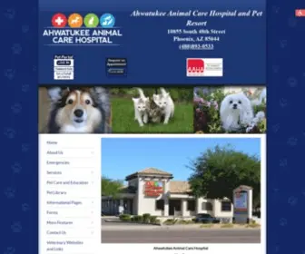 Ahwatukeeanimalcare.com(Ahwatukee Animal Care Hospital) Screenshot