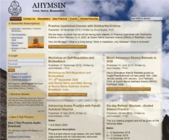 Ahymsin.org(Association of Himalayan Yoga Societies International) Screenshot