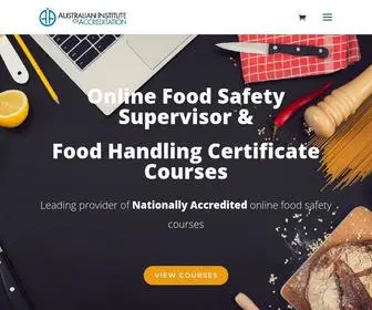 Aia.edu.au(Accredited Food Safety & Food Handling Certificate Courses Online) Screenshot