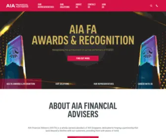 Aiafa.com.sg(AIA Financial Advisers Singapore) Screenshot