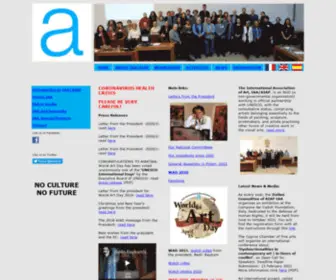 Aiap-IAA.org(AIAP, The International Association of Art) Screenshot