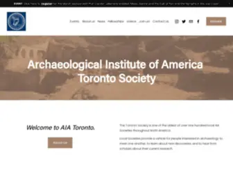 Aiatoronto.ca(Archaeological Institute of America Toronto Society) Screenshot