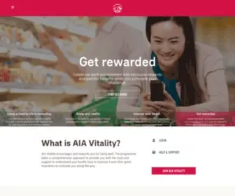Aiavitality.com.sg(AIA Vitality) Screenshot