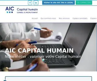 Aic-CH.com(AIC Capital Humain Fournisseur d'emploi) Screenshot