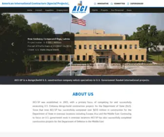 Aici-SP.com(American International Contractors (Special Projects)) Screenshot