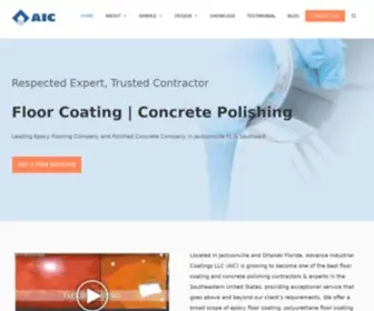 Aicoat.com(#1 Epoxy Flooring Company & Concrete Polishing Company in Jacksonville) Screenshot