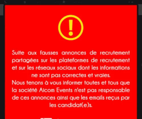 Aicomevents.com(Organisation de SALONS professionnels) Screenshot