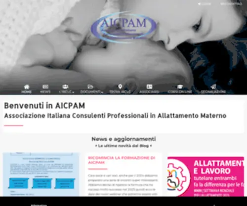 AicPam.org(Associazione Italiana Consulenti Professionali in Allattamento Materno) Screenshot