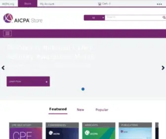 AicPastore.com(The AICPA Store for Products and Services serving Certified Public Accountants (CPA)) Screenshot
