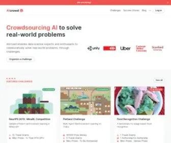 Aicrowd.com(Crowdsourcing AI to solve real) Screenshot