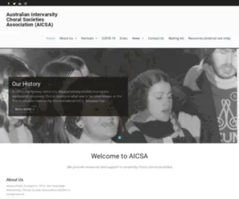 Aicsa.org.au(Australian Intervarsity Choral Societies Association (AICSA)) Screenshot