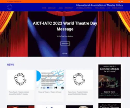 Aict-Iatc.org(International Association of Theatre Critics) Screenshot