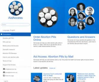 Aidaccess.org(Abortion pill access) Screenshot