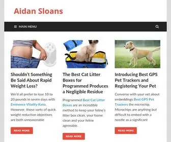 Aidansloans.com(Aidan Sloans is a medical related blog) Screenshot