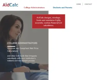 Aidcalc.com(College Financial Aid Calculator Solutions) Screenshot