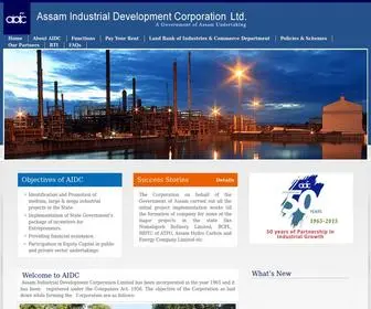 Aidcltd.com(Assam Industrial Development Corporation) Screenshot