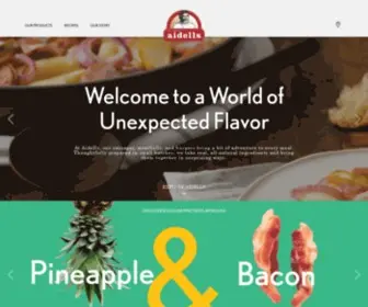 Aidells.com(All-Natural Chicken Sausages, Meatballs and Burgers) Screenshot