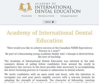 Aidetraining.ca(Academy of International Dental Education) Screenshot